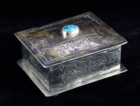 Silver Turquoise Jewelry Box 